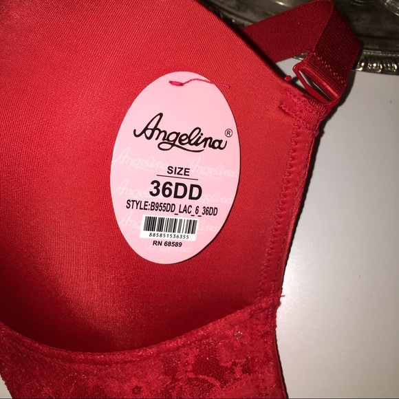 Angelina Red Bra 36DD - Picture 2 of 4